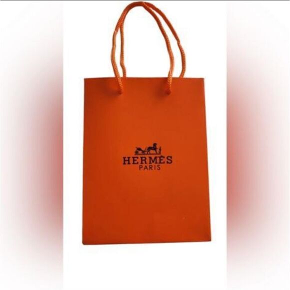 Authentic Hermès Empty Jewelry Paper Bag And Dust Bug - Picture 1 of 2